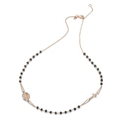 Collana rosario in oro rosa 18 kt
