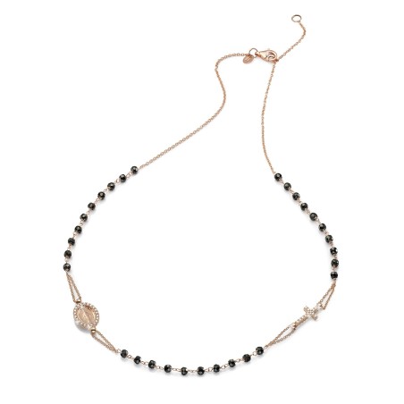 18 kt rose gold rosary necklace