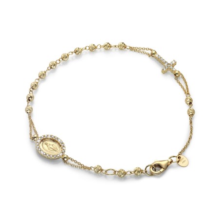 Bracciale rosario in oro giallo 18 kt