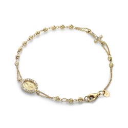 Bracciale rosario in oro giallo 18 kt