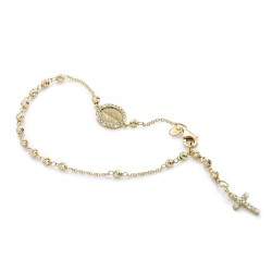 Bracciale rosario in oro giallo 18 kt