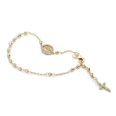Bracciale rosario in oro giallo 18 kt