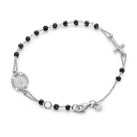 Bracciale rosario in oro bianco 18 kt