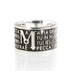 Tuam 925 sterling silver Hail Mary ring