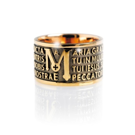 Tuam 925 sterling silver Hail Mary ring