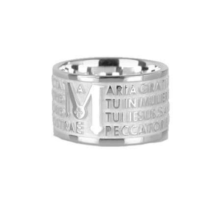 Tuam 925 sterling silver Hail Mary ring