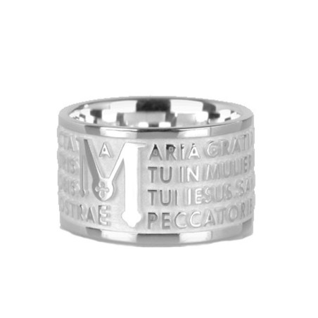 Tuam 925 sterling silver Hail Mary ring