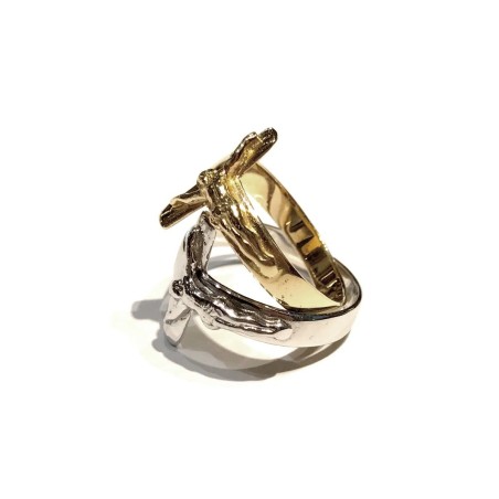 Anello Crocifisso oro 18 kt