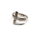 Anello Crocifisso oro bianco 18 kt
