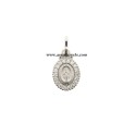 Medaglia Madonna miracolosa argento 925 e zirconi