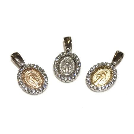 18 kt gold miraculous Madonna medal