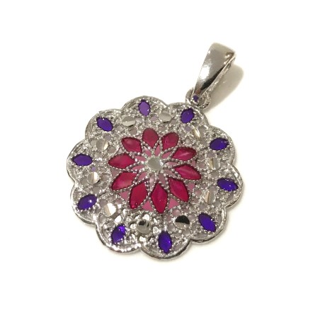925 sterling silver Florence style pendent