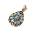 925 sterling silver Florence style pendent