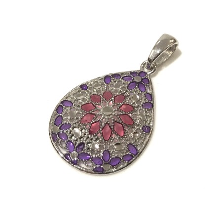 925 sterling silver Florence style pendent
