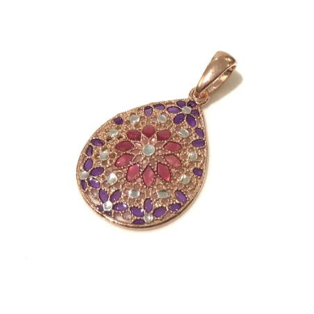 925 sterling silver Florence style pendent