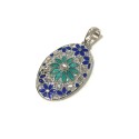925 sterling silver Florence style pendent