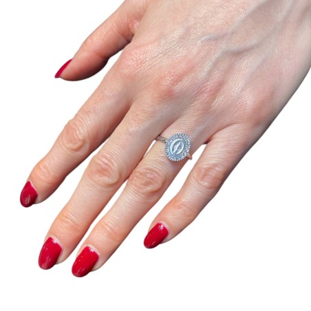 Anello Madonna Miracolosa argento 925 e zirconi