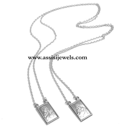 18 kt gold Scapular necklace