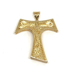 Neonero croce Tau oro 18 kt