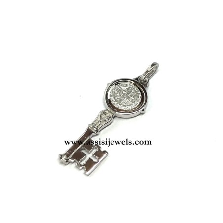 Chiave San Benedetto in argento 925