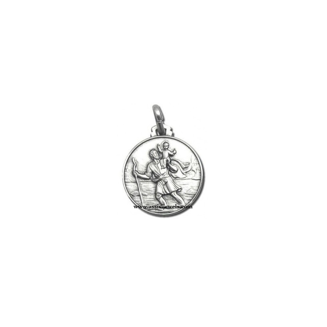 925 Sterling Silver St Christopher Medal 