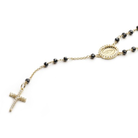 Collana rosario in oro giallo 18 kt