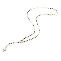 Collana rosario in oro giallo 18 kt