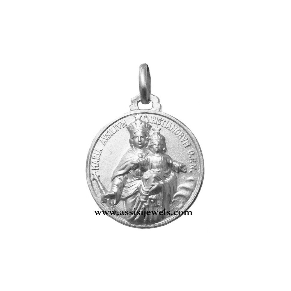 argento 925 Medaglietta Maria Ausiliatrice 