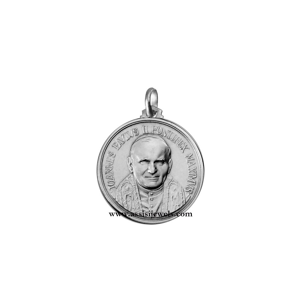 24 Chain Sterling Silver Pope John Paul II Pendant