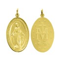 Medaglia Madonna miracolosa oro 18 kt