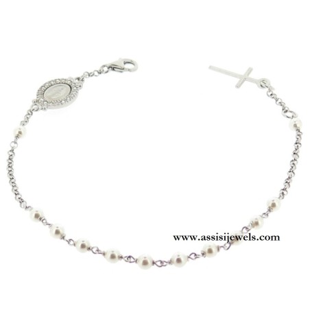 925 sterling silver rosary bracelet