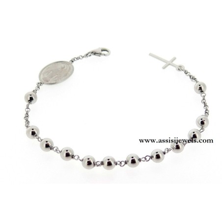 925 sterling silver rosary bracelet