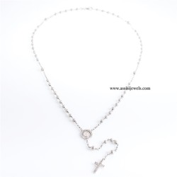 Collana rosario argento 925