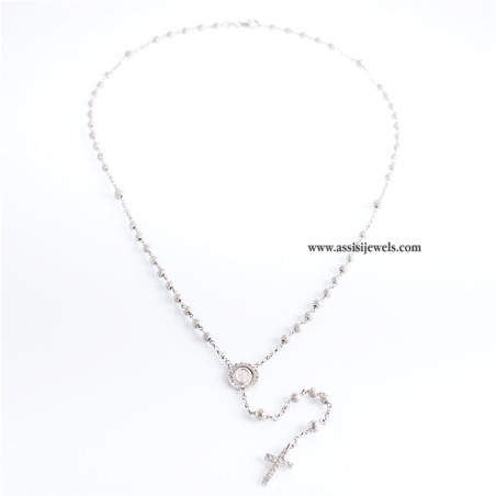 Collana rosario argento 925