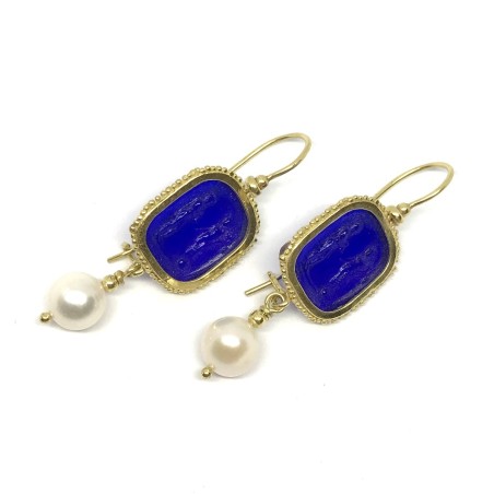 Fabula etrusca 18 kt gold earrings