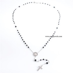 925 sterling silver rosary necklace