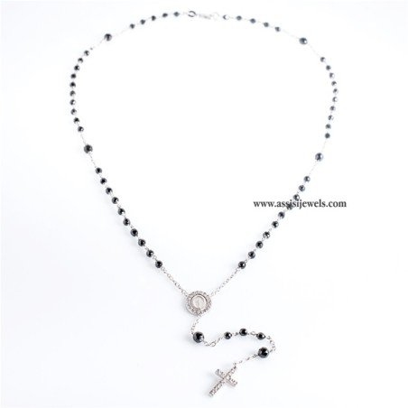 925 sterling silver rosary necklace