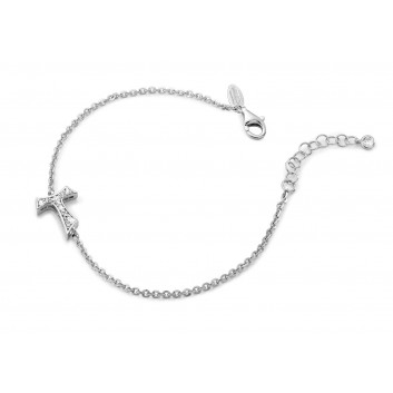 Humilis sterling silver bracelet with zirconia