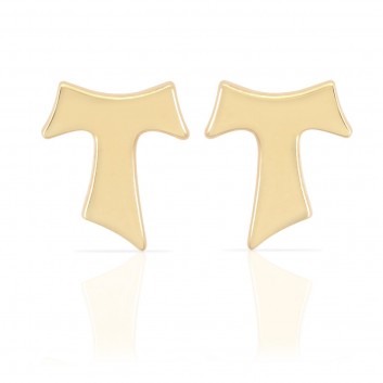 Humilis yellow gold plated sterling silver earrings