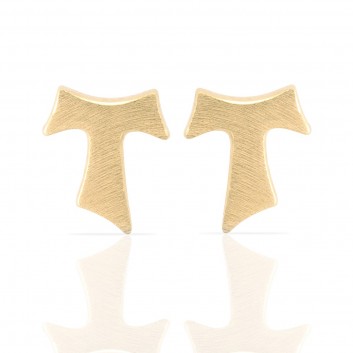 Humilis yellow gold plated satin sterling silver earrings