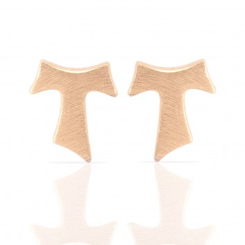 Humilis rose gold plated satin sterling silver earrings