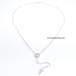 Collana rosario argento 925