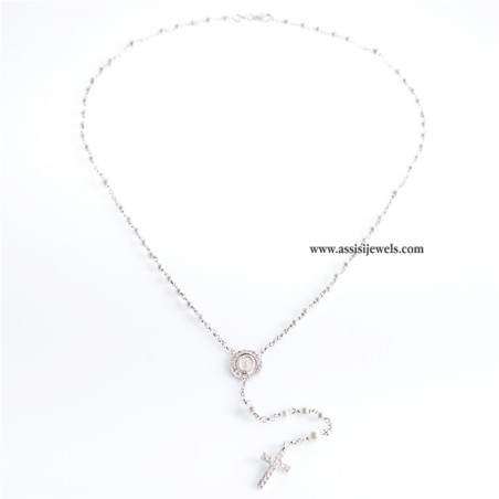 Collana rosario argento 925
