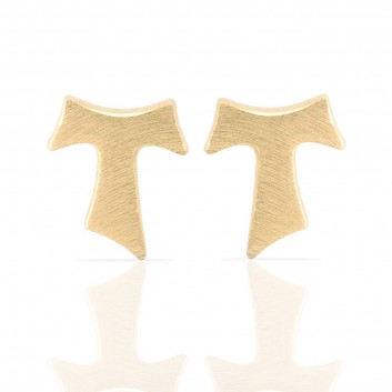 Humilis yellow gold satin earrings