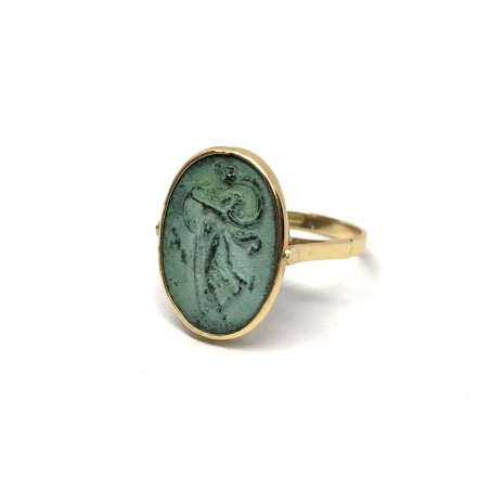 Fabula etrusca anello oro 18 kt
