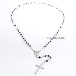 Collana rosario argento 925