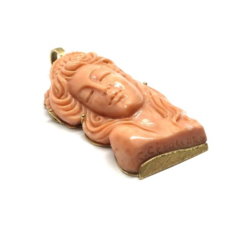 Pendente corallo e oro 18 kt