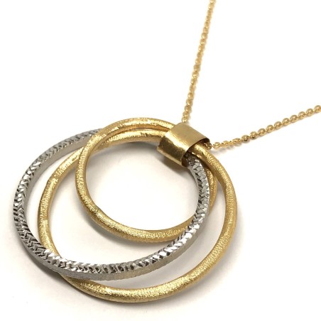 Bolzon collana donna oro giallo e bianco 18kt