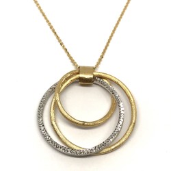 Bolzon collana donna oro giallo e bianco 18kt