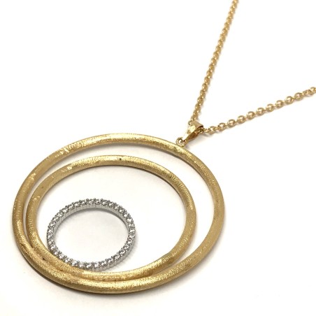 Bolzon collana donna oro giallo e bianco 18kt